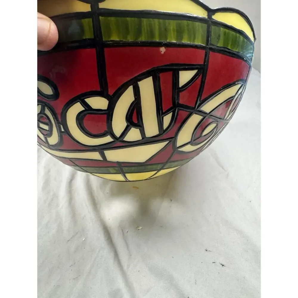 Vintage Coca-Cola Faux Tiffany Style Plastic Lamp Shade Celtic COLA 12”